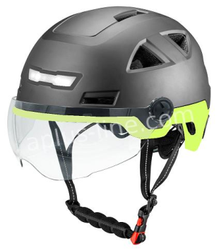 Vito Snorfiets Helm + Vizier Mat Zwart / Fluor NTA goedgekeurd