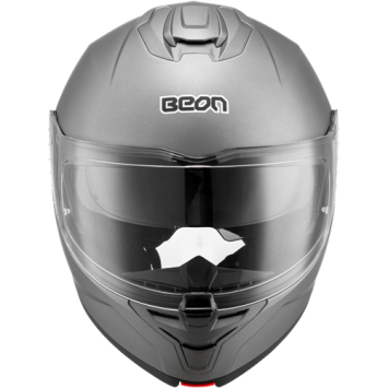 Beon B711 Mat Titanium Systeemhelm met zonnevizier
