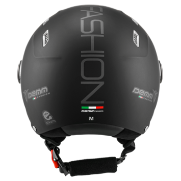 Demm Snorfiets helm Mat Zwart met zwarte voering